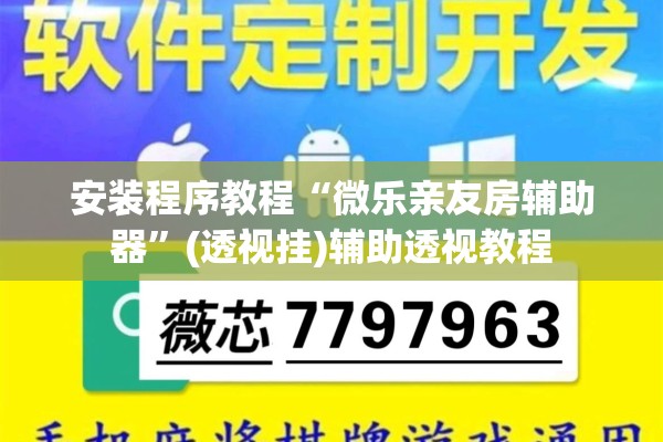 安装程序教程“微乐亲友房辅助器	”(透视挂)辅助透视教程