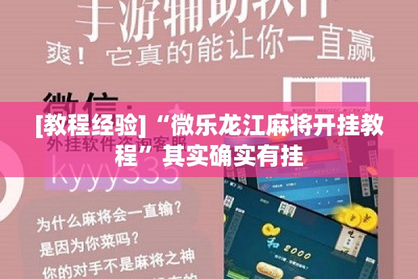 [教程经验]“微乐龙江麻将开挂教程”其实确实有挂