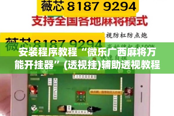 安装程序教程“微乐广西麻将万能开挂器	”(透视挂)辅助透视教程