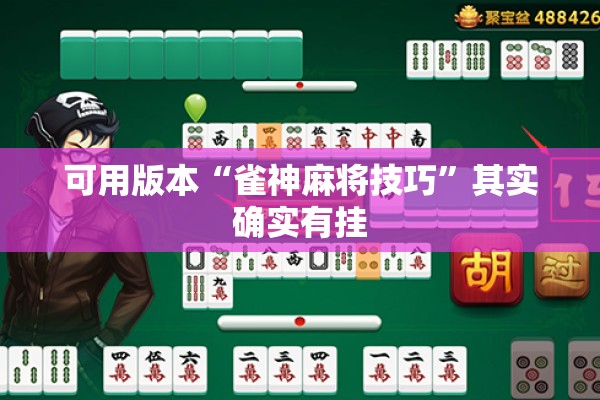 可用版本“雀神麻将技巧	”其实确实有挂