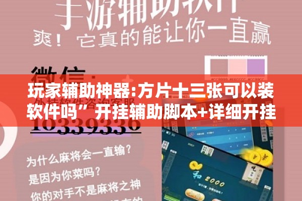 [教程经验]“喜扣跑胡子开挂辅助器!辅助神器插件下载
