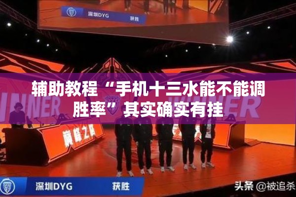 辅助教程“手机十三水能不能调胜率”其实确实有挂