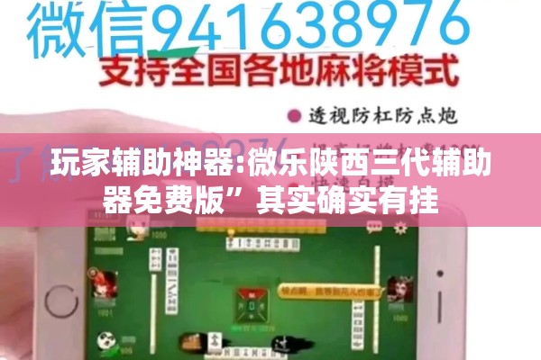 玩家辅助神器:微乐陕西三代辅助器免费版”其实确实有挂