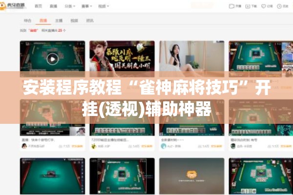 安装程序教程“雀神麻将技巧”开挂(透视)辅助神器