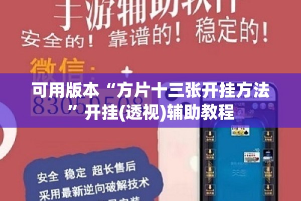 可用版本“方片十三张开挂方法”开挂(透视)辅助教程