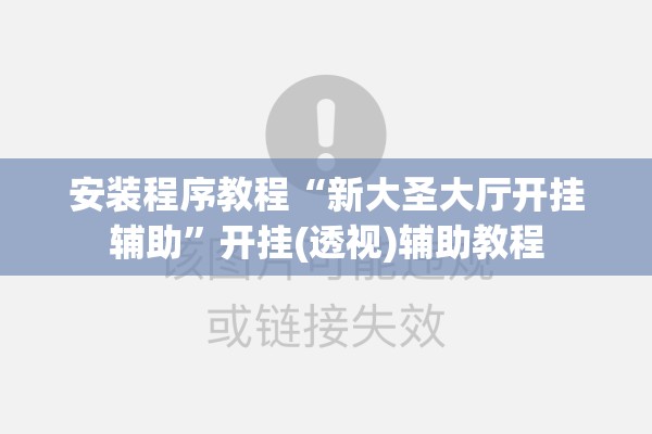 安装程序教程“新大圣大厅开挂辅助	”开挂(透视)辅助教程