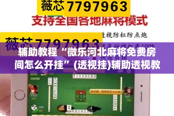 辅助教程“微乐河北麻将免费房间怎么开挂”(透视挂)辅助透视教程